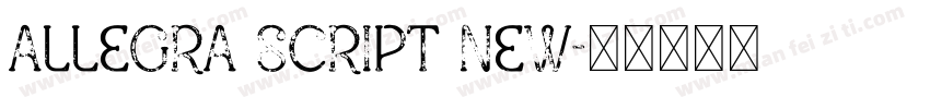 allegra script new字体转换
